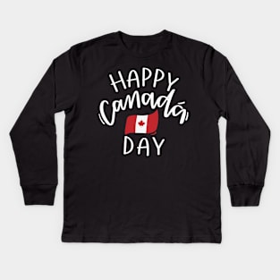 Happy Canada Day Kids Long Sleeve T-Shirt